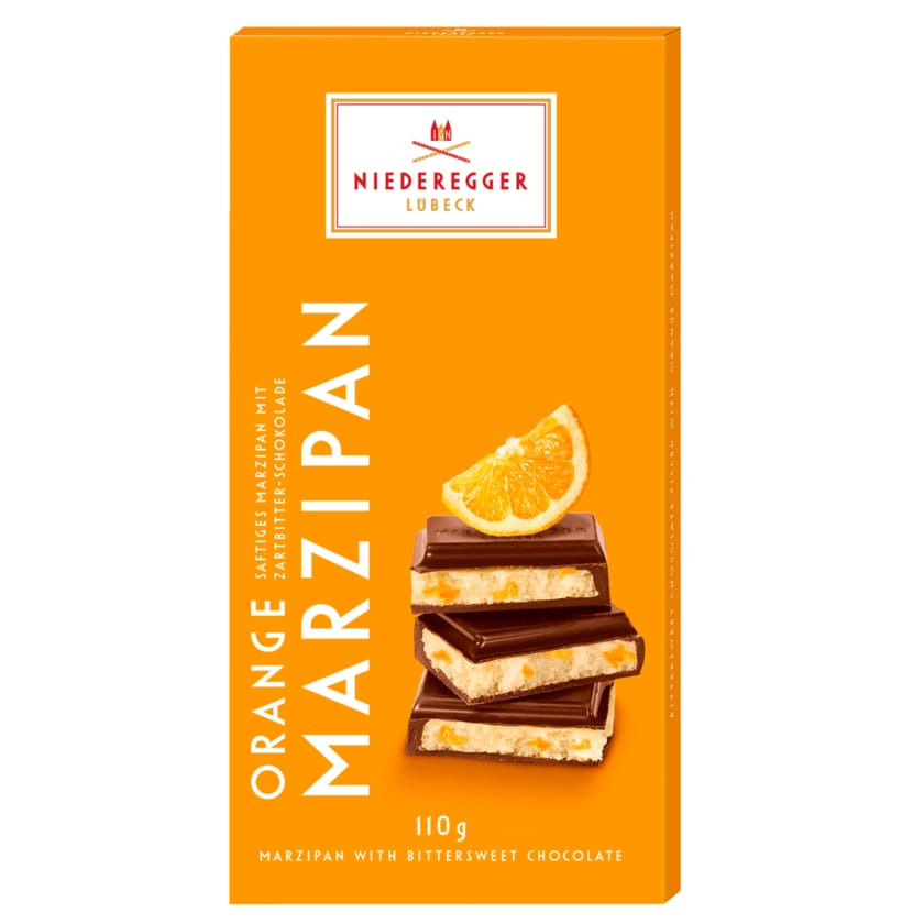 Niederegger Schokolade Marzipan Orange Zartbitter 110g